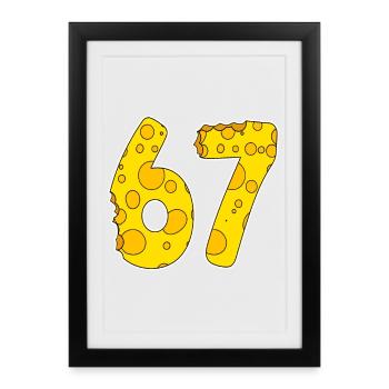 67 years of Lustig Käse - Framed poster (27 × 37 cm) - black - Front