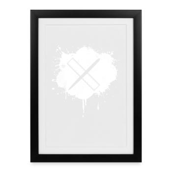 Stylo règle - Affiche encadrée (27 × 37 cm) - noir - Devant