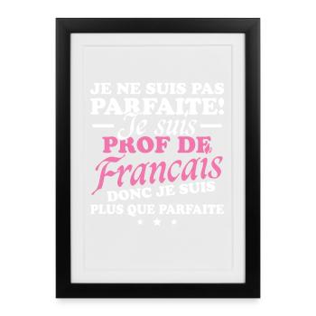 I'm a French teacher - Framed poster (27 × 37 cm) - black - Front