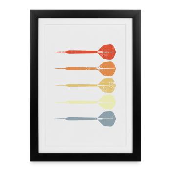 Vintage Dart Sketch - Framed poster (27 × 37 cm) - black - Front