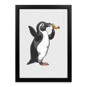 Poisson pingouin Tempura - Affiche encadrée (27 × 37 cm) - noir - Devant