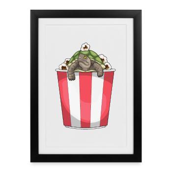 Maïs soufflé tortue - Affiche encadrée (27 × 37 cm) - noir - Devant