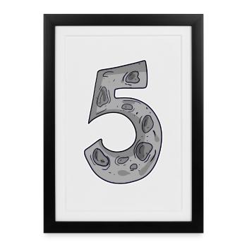 Numéro 5 Espace - Affiche encadrée (27 × 37 cm) - noir - Devant