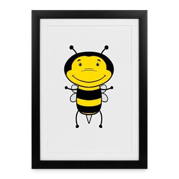 Bee - Framed poster (27 × 37 cm) - black - Front