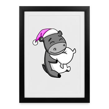 Ass Tired Sleeping Sleeping Girl - Framed poster (27 × 37 cm) - black - Front