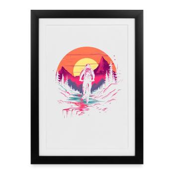 Amateurs de vélo de montagne des années 90 - Affiche encadrée (27 × 37 cm) - noir - Devant