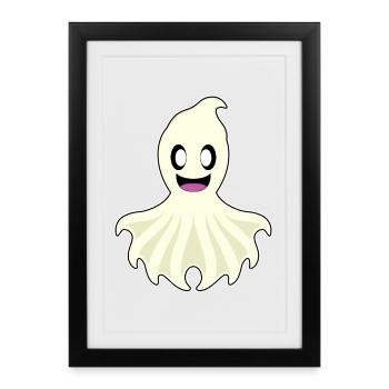 Fantôme de poulpe - Affiche encadrée (27 × 37 cm) - noir - Devant