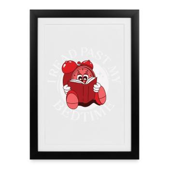 I read past my bedtime - Framed poster (27 × 37 cm) - black - Front