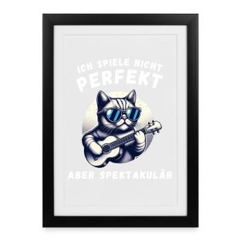 Je ne joue pas parfaitement – de façon spectaculaire - Affiche encadrée (27 × 37 cm) - noir - Devant