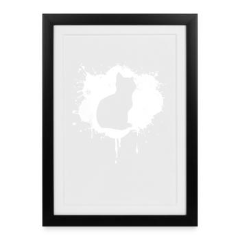 Cat Sketch - Framed poster (27 × 37 cm) - black - Front
