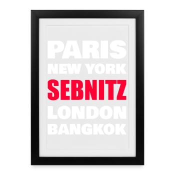 Sebnitz - Affiche encadrée (27 × 37 cm) - noir - Devant