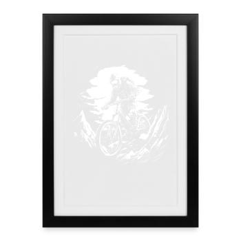 Cyclist Sketch - Framed poster (27 × 37 cm) - black - Front