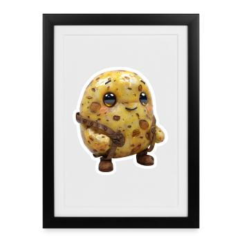 Costume de patate douce Bayer Chemise drôle - Affiche encadrée (27 × 37 cm) - noir - Devant
