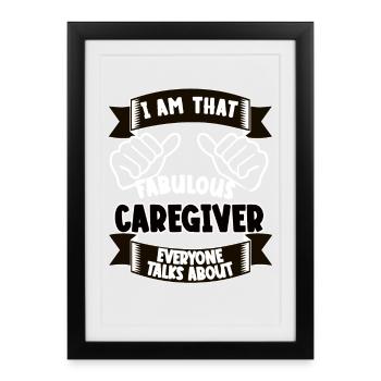 Geriatric Nurse Funny Saying Gift Idea - Framed poster (27 × 37 cm) - black - Front