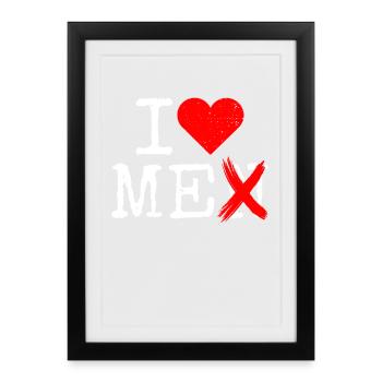 I Love Me Men I Love Me Self Love Women - Framed poster (27 × 37 cm) - black - Front