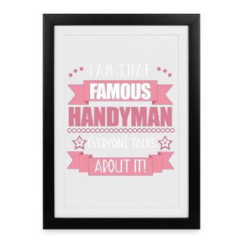 Artisane Profession Dames Cadeau - Affiche encadrée (27 × 37 cm) - noir - Devant