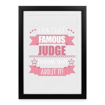 Juge Profession Femme Cadeau - Affiche encadrée (27 × 37 cm) - noir - Devant