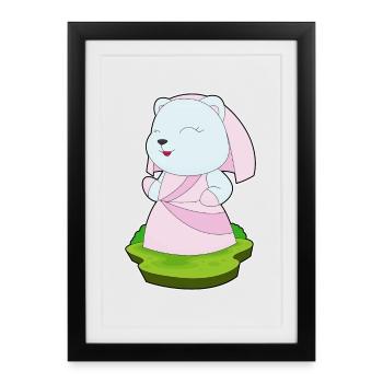 Polar Bear Bridal Wedding Dress Wedding - Framed poster (27 × 37 cm) - black - Front