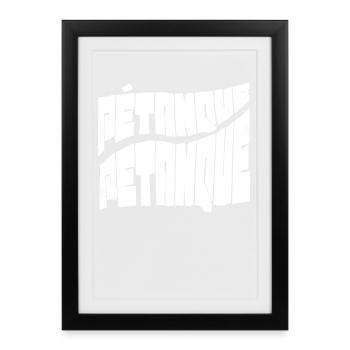 Boule balls for boules boules set and petanque - Framed poster (27 × 37 cm) - black - Front
