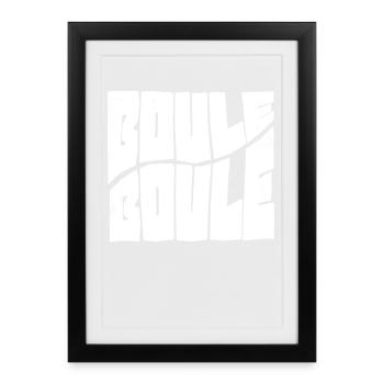Boule Puissance ! Bouler Outfit Boules de Pétanque - Affiche encadrée (27 × 37 cm) - noir - Devant