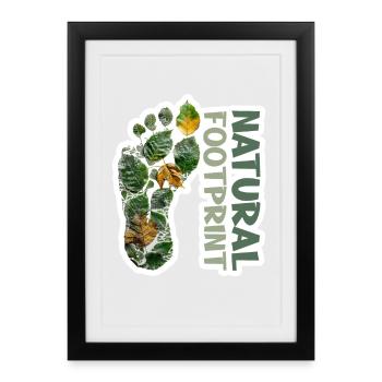 T-shirt empreinte automnale Environnement Climat - Affiche encadrée (27 × 37 cm) - noir - Devant