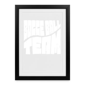 Tenue de l’équipe de pétanque avec Jack Bocci jeu de pétanque - Affiche encadrée (27 × 37 cm) - noir - Devant