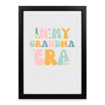 À l’époque de ma grand-mère - Fête des mères groovy - Affiche encadrée (27 × 37 cm) - noir - Devant