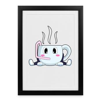 Tasse Kaffee - Gerahmtes Poster (27 × 37 cm) - Schwarz - Vorne