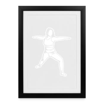 Croquis de Yogini - Affiche encadrée (27 × 37 cm) - noir - Devant