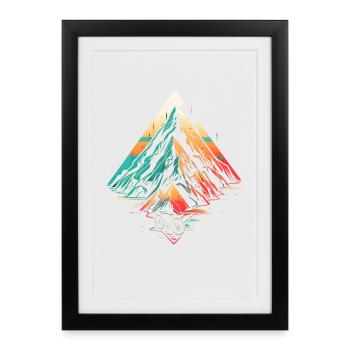Mountain Biking Steamwave - Framed poster (27 × 37 cm) - black - Front