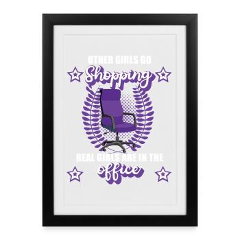 Office Girl Office Accountant Girl Gift - Framed poster (27 × 37 cm) - black - Front