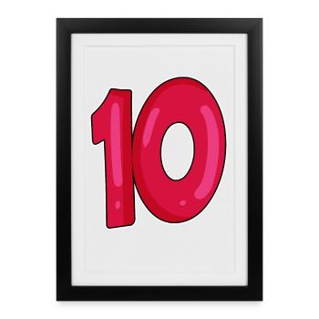 10 - Framed poster (27 × 37 cm) - black - Front