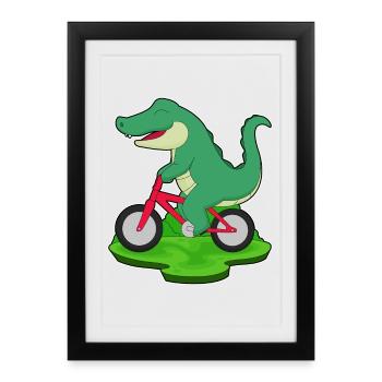 Vélo crocodile - Affiche encadrée (27 × 37 cm) - noir - Devant