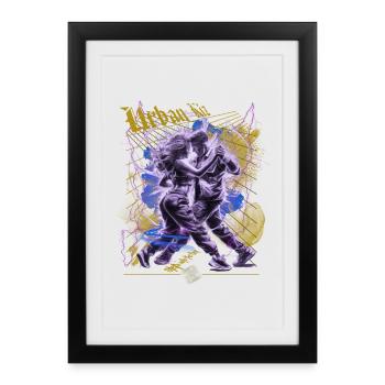 Kizomba Social Perspective Urban Kiz - Framed poster (27 × 37 cm) - black - Front