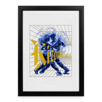 Kizomba Perspective sociale Kiz urbain - Affiche encadrée (27 × 37 cm) - noir - Devant