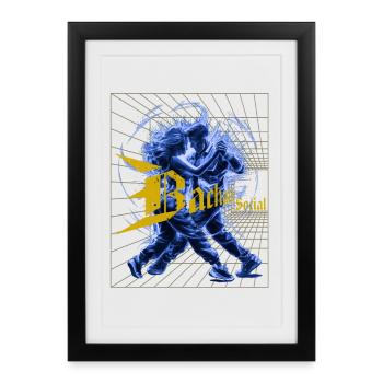 Festivals de perspective sociale de la bachata - Affiche encadrée (27 × 37 cm) - noir - Devant