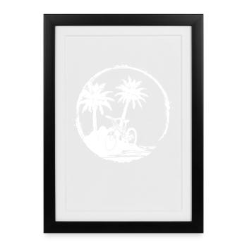 Graphique cycliste - Affiche encadrée (27 × 37 cm) - noir - Devant