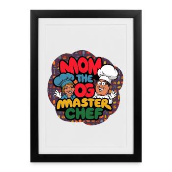 Mom Dog Master Chef T-Shirt - Framed poster (27 × 37 cm) - black - Front