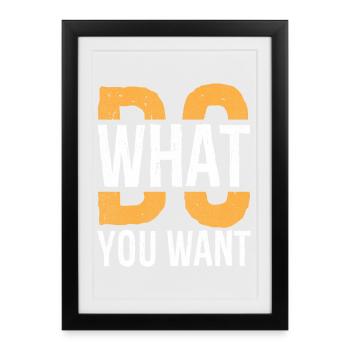 Faites ce que vous voulez - Affiche encadrée (27 × 37 cm) - noir - Devant