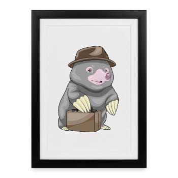 Porte-documents Mole Entrepreneur - Affiche encadrée (27 × 37 cm) - noir - Devant
