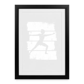 Dessin de Yogini - Affiche encadrée (27 × 37 cm) - noir - Devant