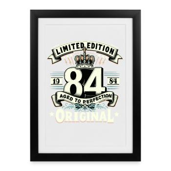 40e anniversaire 1984 Vintage Edition Limitée - Affiche encadrée (27 × 37 cm) - noir - Devant
