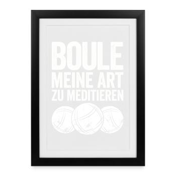 La boule est mon super pouvoir ! Joueur de boule - Affiche encadrée (27 × 37 cm) - noir - Devant