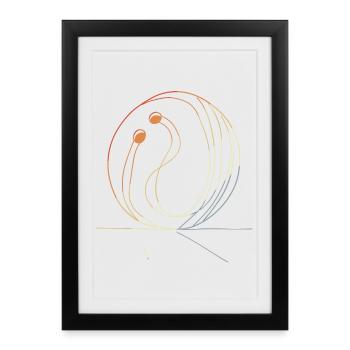 Oldschool Bowling - Framed poster (27 × 37 cm) - black - Front