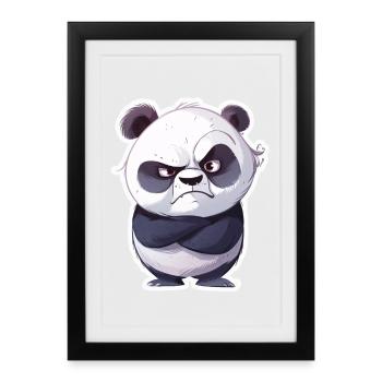 Snapped Offended Panda - Framed poster (27 × 37 cm) - black - Front