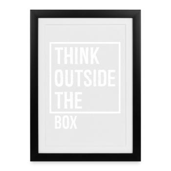 think outside the box - Framed poster (27 × 37 cm) - black - Front