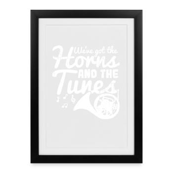 Nous avons les cuivres et les mélodies - Affiche encadrée (27 × 37 cm) - noir - Devant