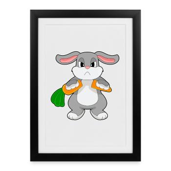 Lapin Carotte - Affiche encadrée (27 × 37 cm) - noir - Devant