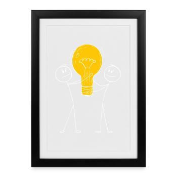 Inner light illuminate the outside - Affiche encadrée (27 × 37 cm) - noir - Devant