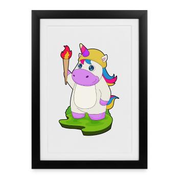 Unicorn Torch - Framed poster (27 × 37 cm) - black - Front